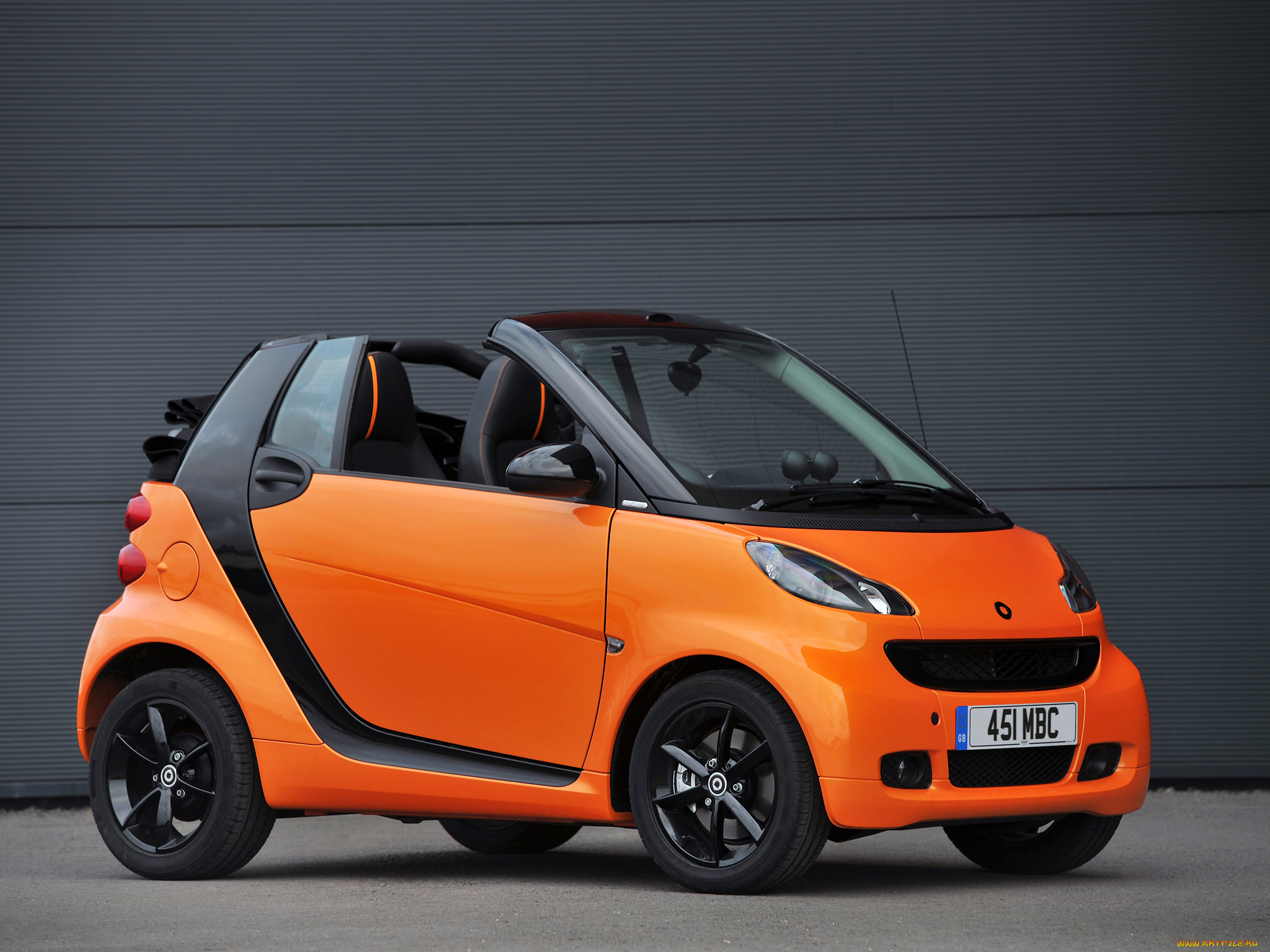 smart, fortwo, cabrio, night, orange, uk, spec, 